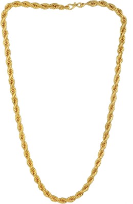 Dzinetrendz Buy 1 get 3 FREE LONG SIZE 36 INCH Gold-plated Plated Brass Chain