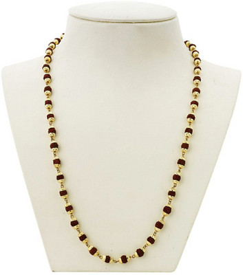 Eshopify Rudraksha Chain One Gram Gold-plated Plated Alloy Chain