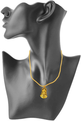 HAPPY CREATION hanuman pendand with chain Pendants & Lockets Gold-plated Plated Brass Necklace Set