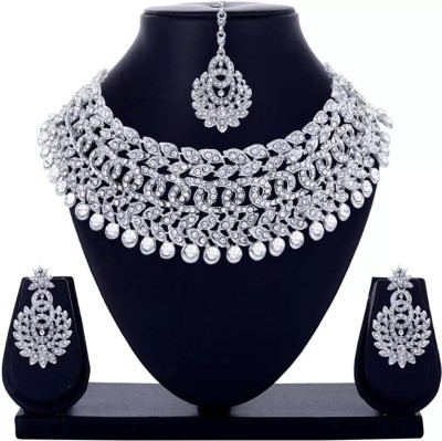 Saanjh jewellery Jade Alloy Necklace Set