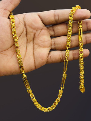 RKB SALES 1 gm high quality gold plated men's chain Gold-plated Plated Alloy Chain