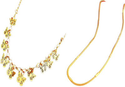 Nawab Collection Fashionable Stylish And Trendy Classic Design Chain for Women Gold-plated Plated Brass Chain