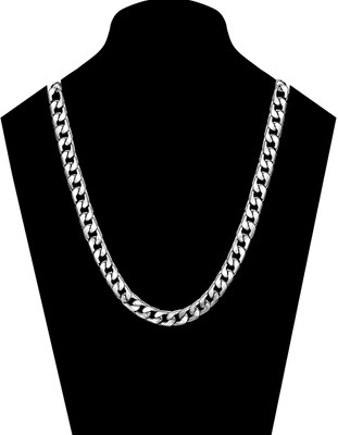 Faizam Collection 00 - HJ - S1 Rhodium, Silver Plated Alloy Chain