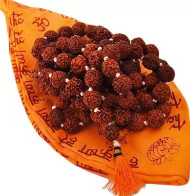 AKNaturals Rudraksha jaap Mala 108 Beads with jaap jholi for Men & Women Wood Chain