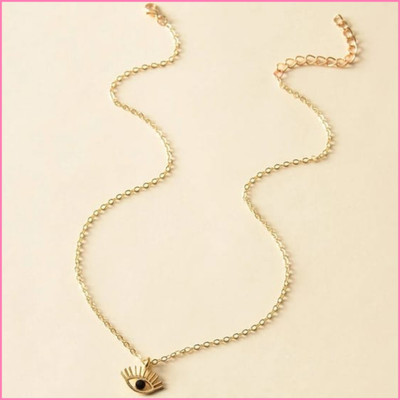 TVI Gold Plated Evil Eye Pendant Cubic Zirconia Gold-plated Plated Alloy Necklace