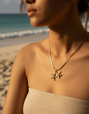 Alvara jewels The coastal star necklace Gold-plated Plated Stainless Steel Chain