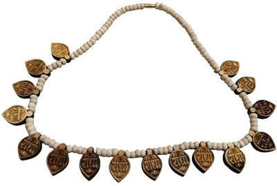 BRIJAZA Gol Moti Tulsi Kanthi Mala for Radha Krishna Devotee Wood Chain