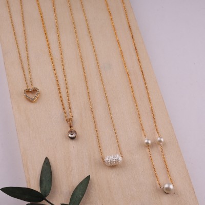 Divine Dazzle Gold-plated Plated Brass Necklace