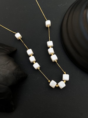 zenley Pearl Gold-plated Plated Alloy Chain