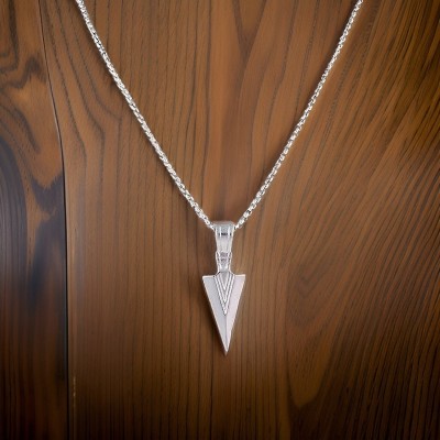 omaya jewels Fancy silver arrow designed trendy pendants for men Alloy Chain