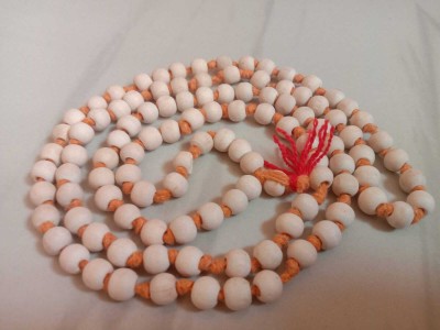 aradhya fashion Lal Chandan Mala Red Sandalwood Mala - 108+1 Beads Jap Mala Bead Size 8 MM Wood Chain