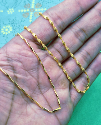 Divyanshi Collection Combo Of 2 Stylish One Gram Gold Plated Designer Chain Gold-plated Plated Brass Chain