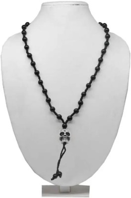 Shiv Jagdamba Biker Jewellery Bahubali Skull Head Onyx Mala Beads Crystal, Cotton Dori Crystal, Dori Chain