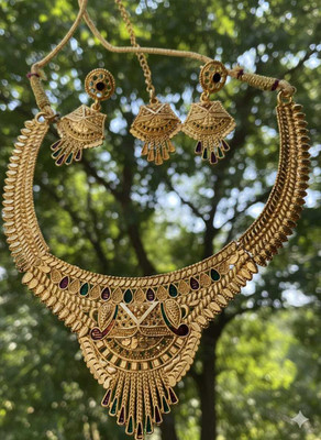 FIMBUL Alloy Gold Jewellery Set(Pack of 3)