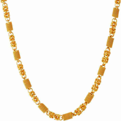 KJ Verma KJ Verma Gold - Plated Spring Chain For Mens & Boys (Pack Of 1) Brass Chain