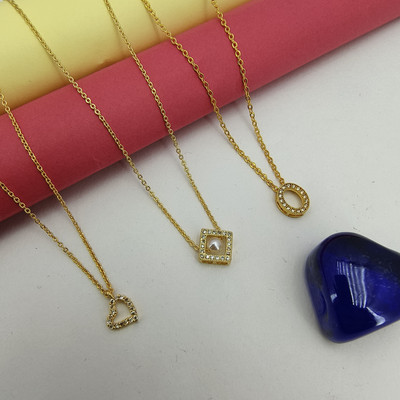 Dham Jewels Fancy Chain Pendent With Chain Gold-plated Plated Alloy Necklace Set