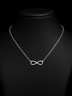 Eshop Traders Infinity Pendant Chain Necklace for Girls & Women | Elegant & Stylish Silver Plated Stainless Steel Necklace