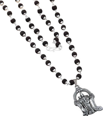Divine rudras Silver Plated Wood Chain