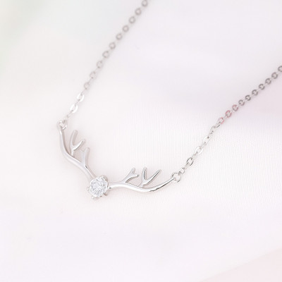silvia 925 Sterling Silver Chain with Deer Pendant for Women & Girls Sterling Silver Plated Sterling Silver Chain