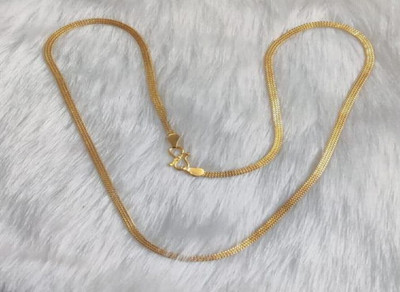 HATRENDZ 1 GRAM GOLD PALTED BOX CHAIN Gold-plated, Enamel Plated Brass, Copper, Alloy Chain