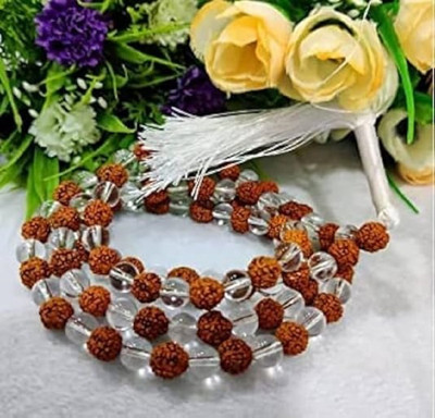 Trishakti ORIGINAL RUDRAKSH CRYSTAL MALA Beads, Crystal Wood, Crystal Chain