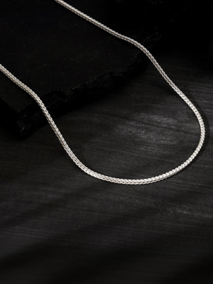 GIVA 925 Silver Chain for Him| Gift for Men|Lifetime Plating|6 Month Warranty Rhodium Plated Sterling Silver Chain