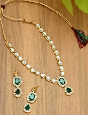 RAUNAK CREATION Alloy Gold-plated Green Jewellery Set(Pack of 1)