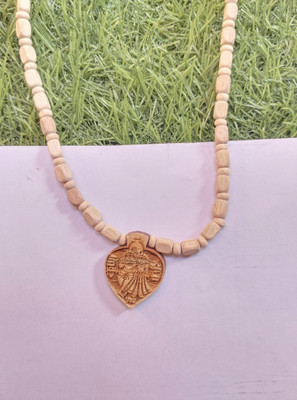 SHIVA kanthi mala Radha Krishna picture Tulsi Mala Wood Necklase Beads Wood Chain