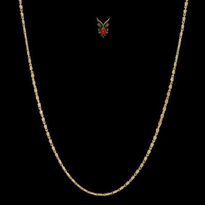Heer Sutra Stylish Gold Plated Chain for Men – Durable Daily Wear Fashion Necklace Gold-plated Plated Brass, Alloy Chain
