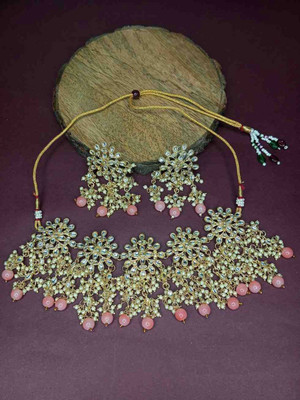 ANOUK Brass Gold-plated Pink Jewellery Set(Pack of 1)