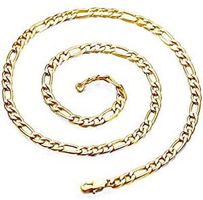 RV jewels Sachin Tendulkar Style Gold Plated Chain for Men Stainless Steel Chain