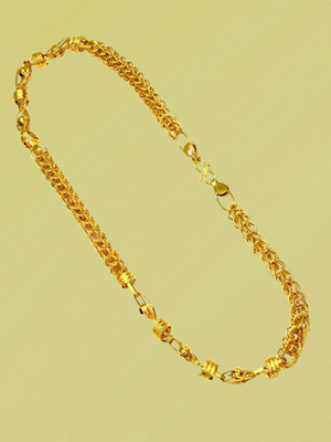 RKB SALES 1gm gold plated High Quality Indian Polished chain men Gold-plated Plated Alloy Chain