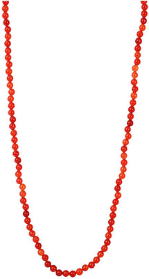 Vedha's Stone Agate Rosary Mala (8 cm x 40 cm x 1 cm, Red) Agate Plastic Chain