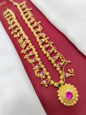 DAZZLE CRAFT Beads, Crystal Gold-plated Plated Alloy Necklace
