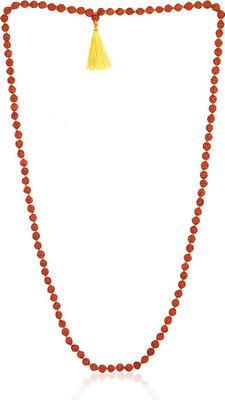 earthlinks Rudraksha Mala 108+1 Beads 10mm Panch Mukhi Rudraksh Mala Mother of Pearl Chain