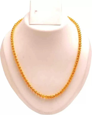 GAFUT 1 gram High Quality Indian Polished “20” Inches Gold Chain for Men and boy Gold-plated Plated Alloy Chain