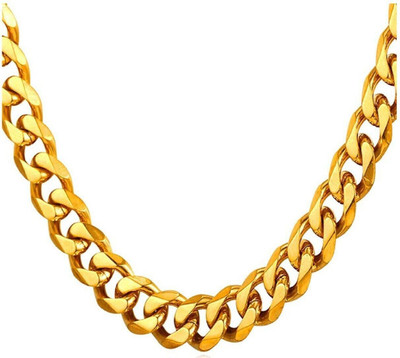 RIYAASHI Gold plated chain necklace jewelry set for men & women & boys girls. Gold-plated Plated Alloy Necklace