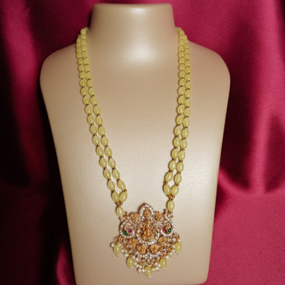 PVG Horizon Traditional Ethnic twoLine Bead Necklace | Ethnic Trendy Gold Plated Gold-plated Plated Alloy Necklace