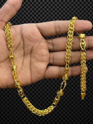 RKB SALES 1gm gold plated High Quality chain for men Gold-plated Plated Alloy Chain