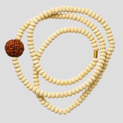 ANVIKA 4 MM Kanthi Nareli Mala With Mukhi Rudraksha Neck Mala Wood Chain