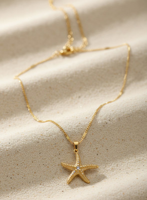 aarasta Starfish Pendant Neckchain Metal Chain Set