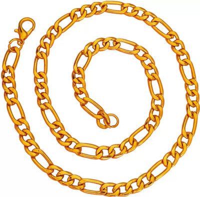 TULAMIVI 1 gram High Quality Indian Polished “20” Inches Gold Chain for Men and boy Gold-plated Plated Copper Chain