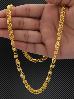 RKB SALES 1gm gold plated High Quality Indian Polished chain “20” Inch for men Gold-plated Plated Alloy Chain