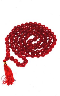 Vedha's Natural Red Agate Stone Prayer Mala -8 MM 108+1 Beads Jaap mala(42 x 2 x 1 Cm) Stone Necklace