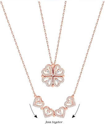 glowGlim Cubic Zirconia Gold-plated Plated Alloy Chain Set