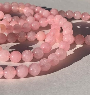 DIVINE CRYSTAL TREASURES Natural Rose Quartz Crystal 108 Plus 1 Beads Mala Collection for Men and Women Rose Quartz Crystal Chain