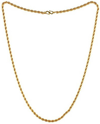 Trendy Gold Gold plated Rassa Chain Rope chain for Boys Men Evergreen Real Gold look design Gold-plated Plated Alloy Chain