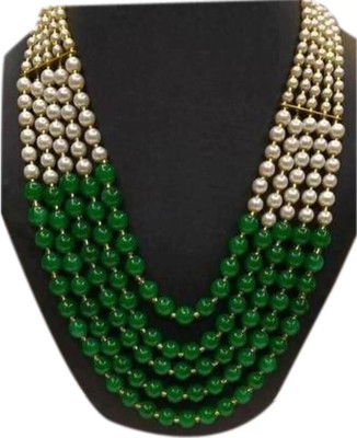 MALUK SHRINGAR Mother of Pearl Brass Plated Brass Necklace