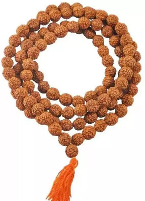 Gouri Poshak Rudraksh Jap Mala, Wood Brown Rudraksha Jaap Mala Wood Chain