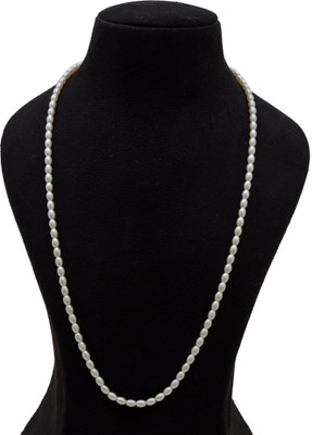 GIACOMO Spiritual powers Energised Anxiety,Stress, Good Luck Protection Long Moti Mala Pearl Mother of Pearl Layered
